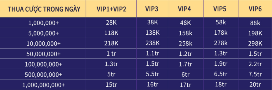 hoàn trả tại VZ99